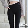 Women's High-Waist Brushed Warm Pants - Autumn Winter Elastic Skinny Fit, Butt-Lifting, Cold Protection Versatile Base Layer.