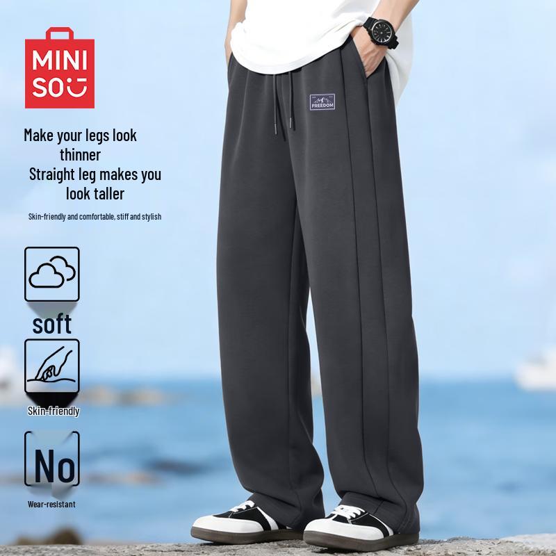 

MINISO Men s Retro Straight-Leg Casual Pants 3XL