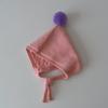 Baby hat cute hairball knitted ear hat autumn and winter men's and women's lace-up warm pointed wizard baby wool hat