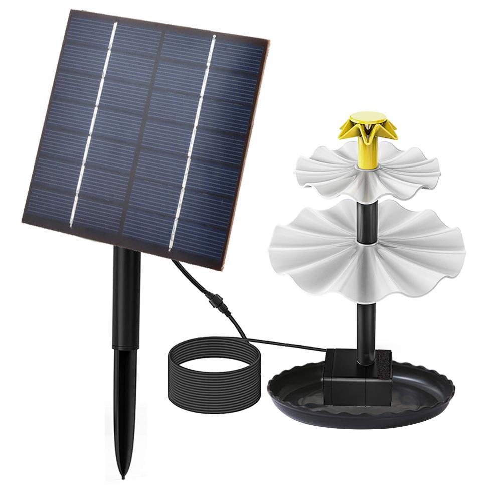 

7V 2W Solar Fountain Pump Bird Bath Garden Pool Pond Waterfall Fountain Solar Panel for Garden Courtyard Outdoor Bird Decoration