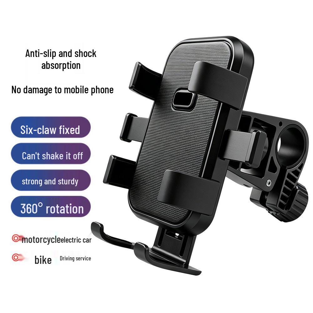Cycling Phone Holder for Scooter, Motorcycle, and Bicycle Delivery Riders - Essential Navigation Support Stand.