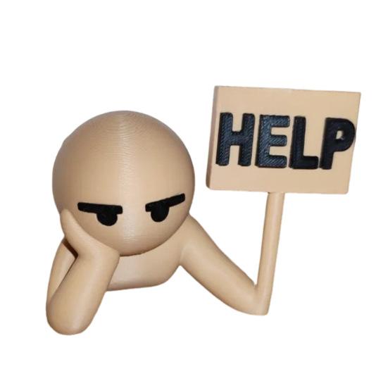 Villain Door Stopper Wedge Wall Protector Anti-slip Windproof No Drilling Anti-collision Carpet Tile Concrete Wooden Floor Asking Help Guy Doorstop