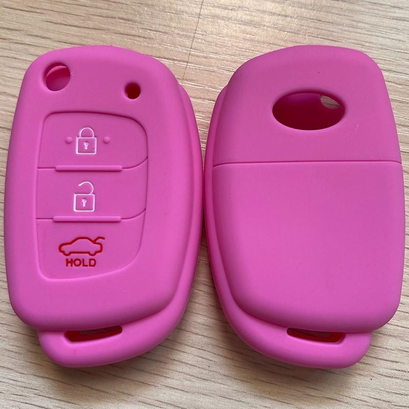 ZAD 3button Silicone Rubber Car Key Case Cover for Hyundai Accent I20 I30 I40 I45 IX35 Mistra Sonata Tucson Verna Key Case