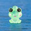 Set of 6 Charming Animal Sculptures Luminous Frog Mini Figurine Ornament for Kids and Cartoon Lovers Home Decorations