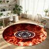 Leicester City Football Printed Round Crystal Velvet Rug Soft Non Slip Floor Carpet For Bedroom Holiday Gift