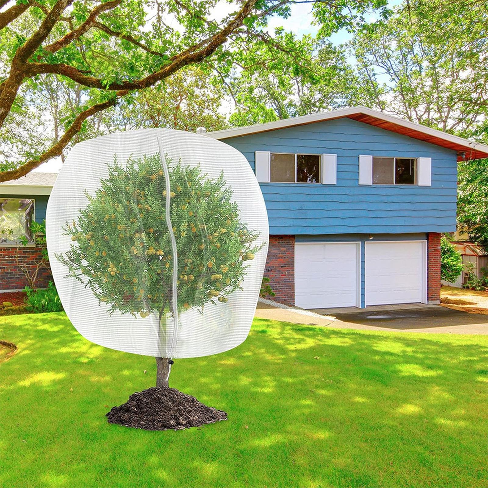 

Сетчатый мешок Защитный Универсальный Полиэстеровый Дизайн со Шнурком Сетка для Дерева для Фермы One Size