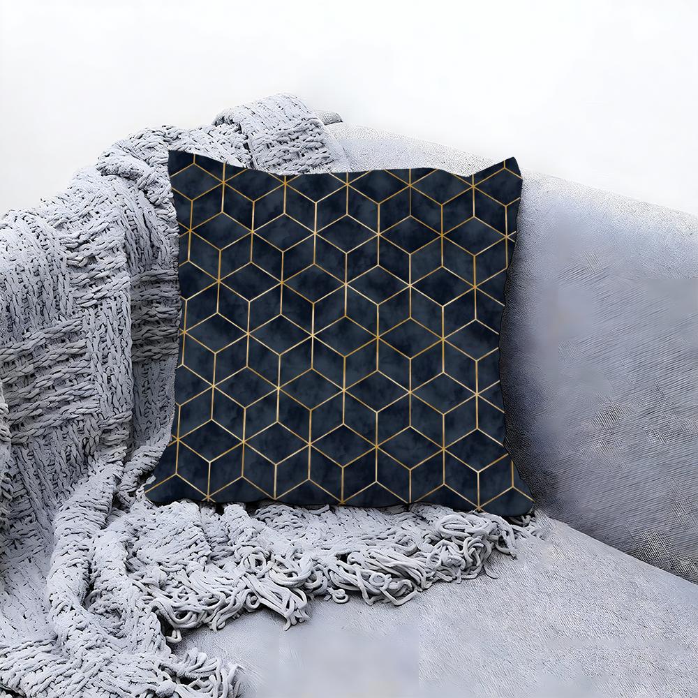 Trendy Creative Print 2 Design Cushion Cover Premium Comfort Reversible Pillow Cove In One Design For Any Room & Car Interior