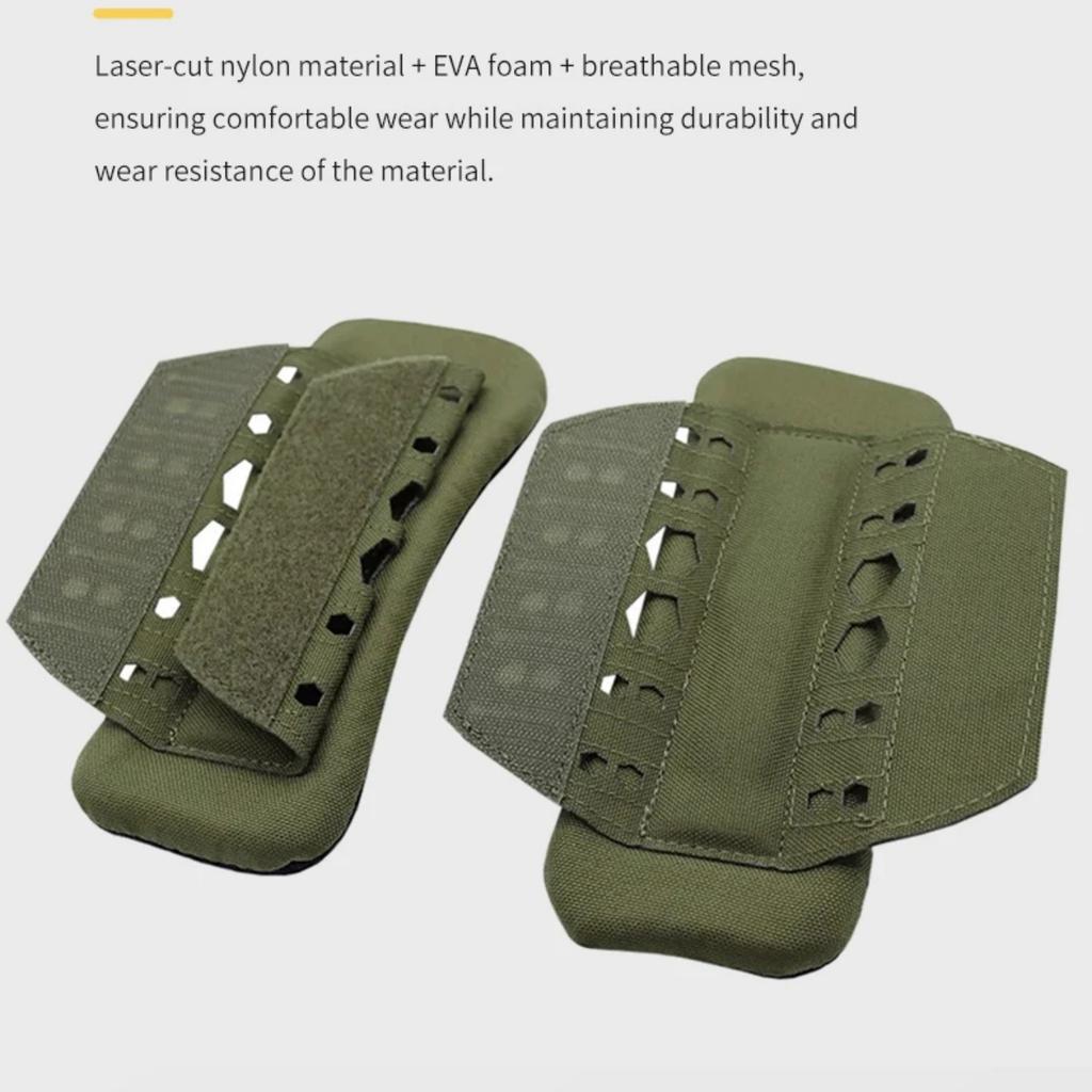 Laser Cutting Vest Shoulder Strap Pads Outdoor Backpack Breathable Mesh Cushion Shoulder Pad For Hunting Vest