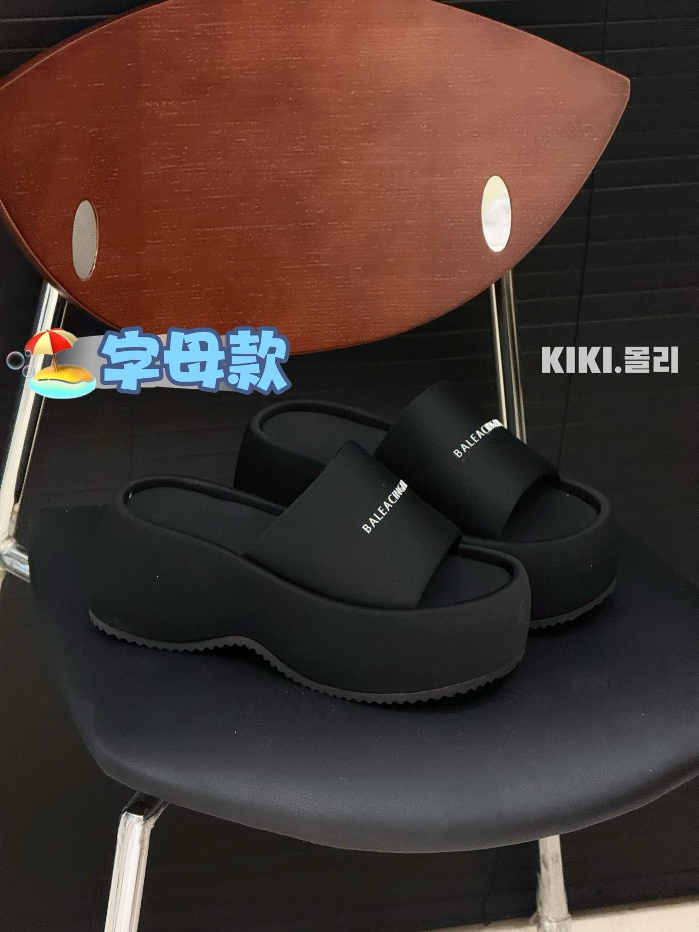 

Модные черные туфли на платформе женские 25 новых летних стразов красиво увеличены на 7 см с юбкой универсальные одно слово перетаскивание 39