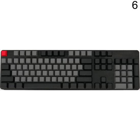 108 ks PBT neprůhledných krytek kláves Náhradní bez písmen pro mechanickou klávesnici