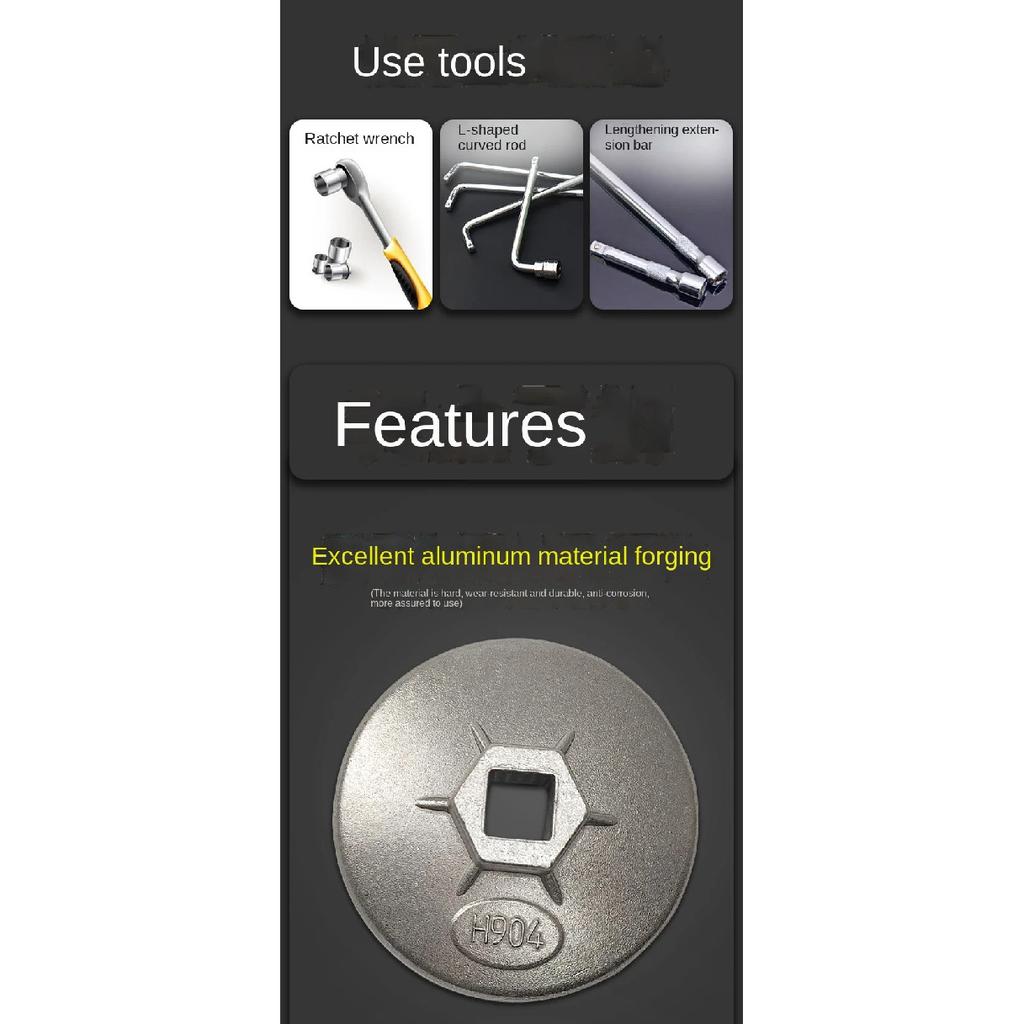 Maintenance Tools Bowl Type Filter Wrench Cover Type Oil Filter Disassembly Special Tools Auto Repair Cover Type Socket Wrench