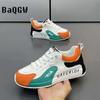 Fashion Chunky Sneaker Men Ripped Design Hollow Out Summer Breathable Board Shoes Fashion Casual Increased Internal Platform Shoes