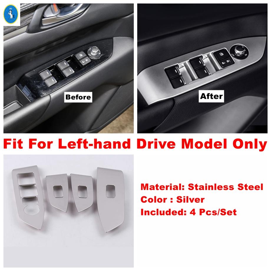 Car Accessories Inner Door Handle Armrest Window Glass Lift Button Control Panel Frame Cover Trim For Mazda CX-5 CX5 2017 -
