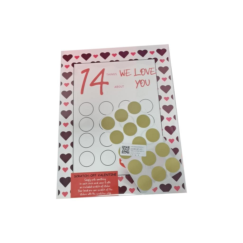 Den svatého Valentýna Odškrtněte 14 věcí, které na tobě miluji 14 věcí Možnost Vlastní DIY