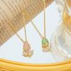 Color Zirconium Tulip Hot Sale Accessories Necklace for Women's Fashion and Versatile New Products