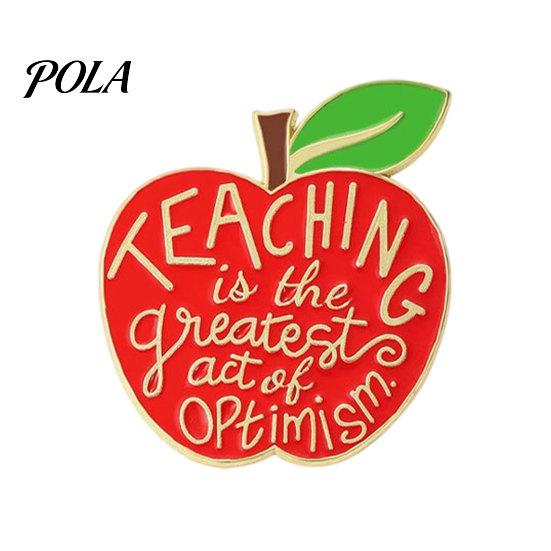 Brooch Pin, Enamel Teacher-Themed Fruit Shape Lapel Pin, Lightweight Outfit Badge for Teachers Day Graduation