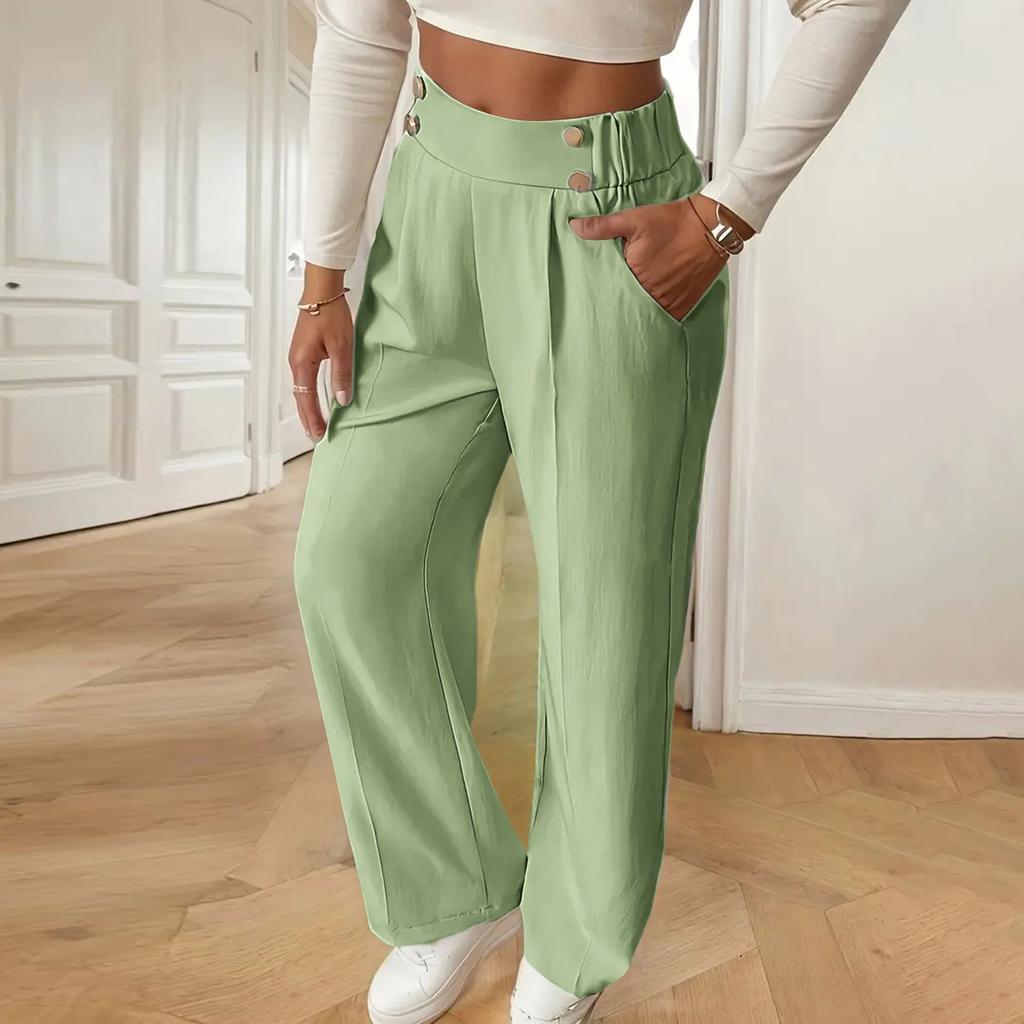 Women's Pants  With Pockets Business Work Casual Trousers Lightweight Caual Loose Trousers