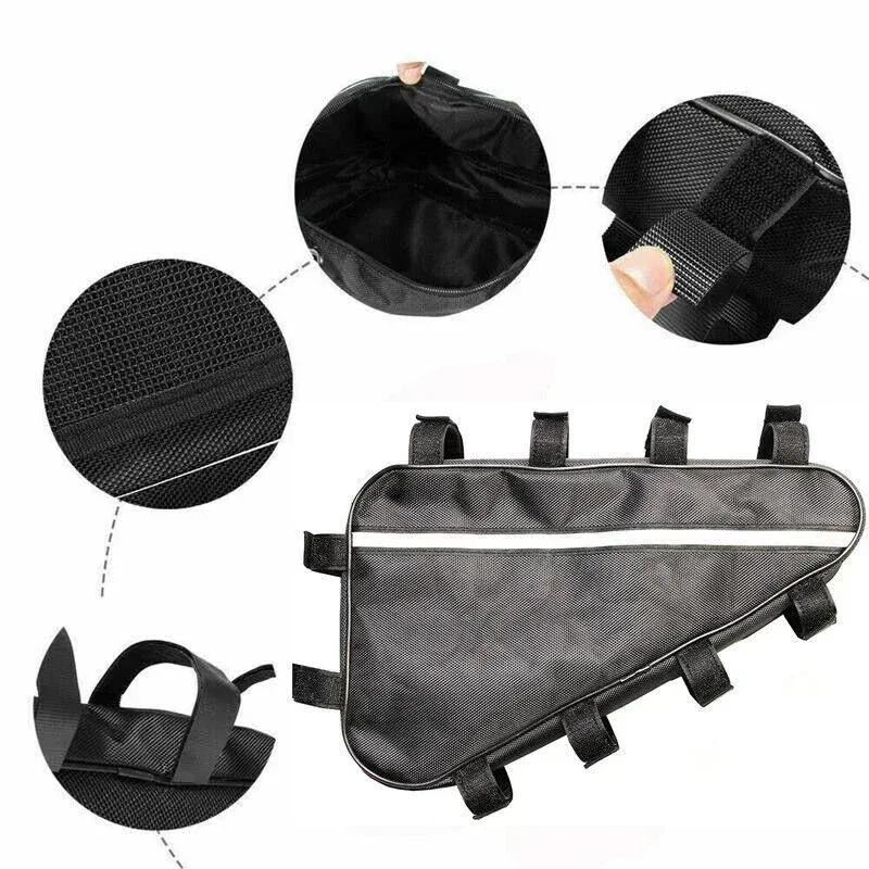 Bicycle Triangle Battery Pack Waterproof 210D Oxford Cloth Converted MTB Road Bike Tube Frame Case Storage Bike Bag