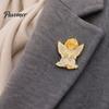 Personalisiertes Geschenk für Freunde Kleiner Engel Anstecknadel Damen, Niedlicher Schutzengel mit Herz und Flügeln, Kleidung Accessoire Mäntel, Pullover,