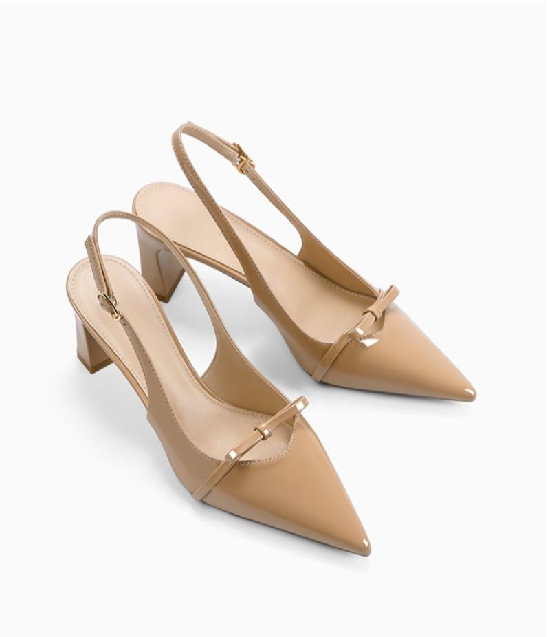 2025 Summer Fashion Sandals Women Pointed Toe Shallow Low Heels Shoes Ladies Elegant Outdoor Slingback Single Shoes Bow Shoes