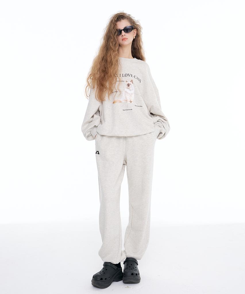 Isjabaibeu [Ibc22Upt06Ot] Embroidered Logo Joggers - Oatmeal