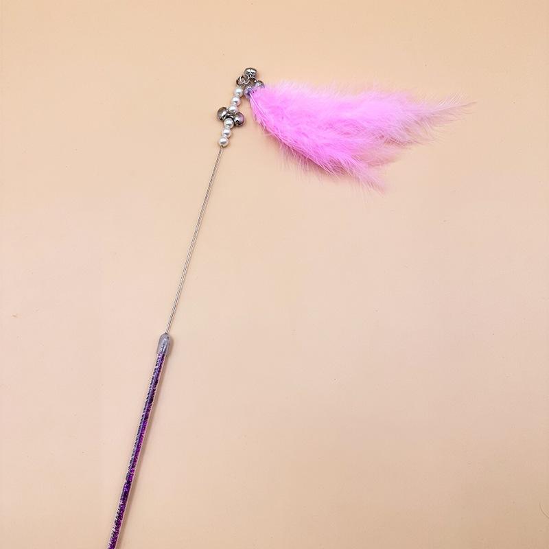 Cat Toy Fairy Cat Teaser Stick Bell Feather Long Pole Cat Toy Cat Self-pleasure Toy Pet Toy