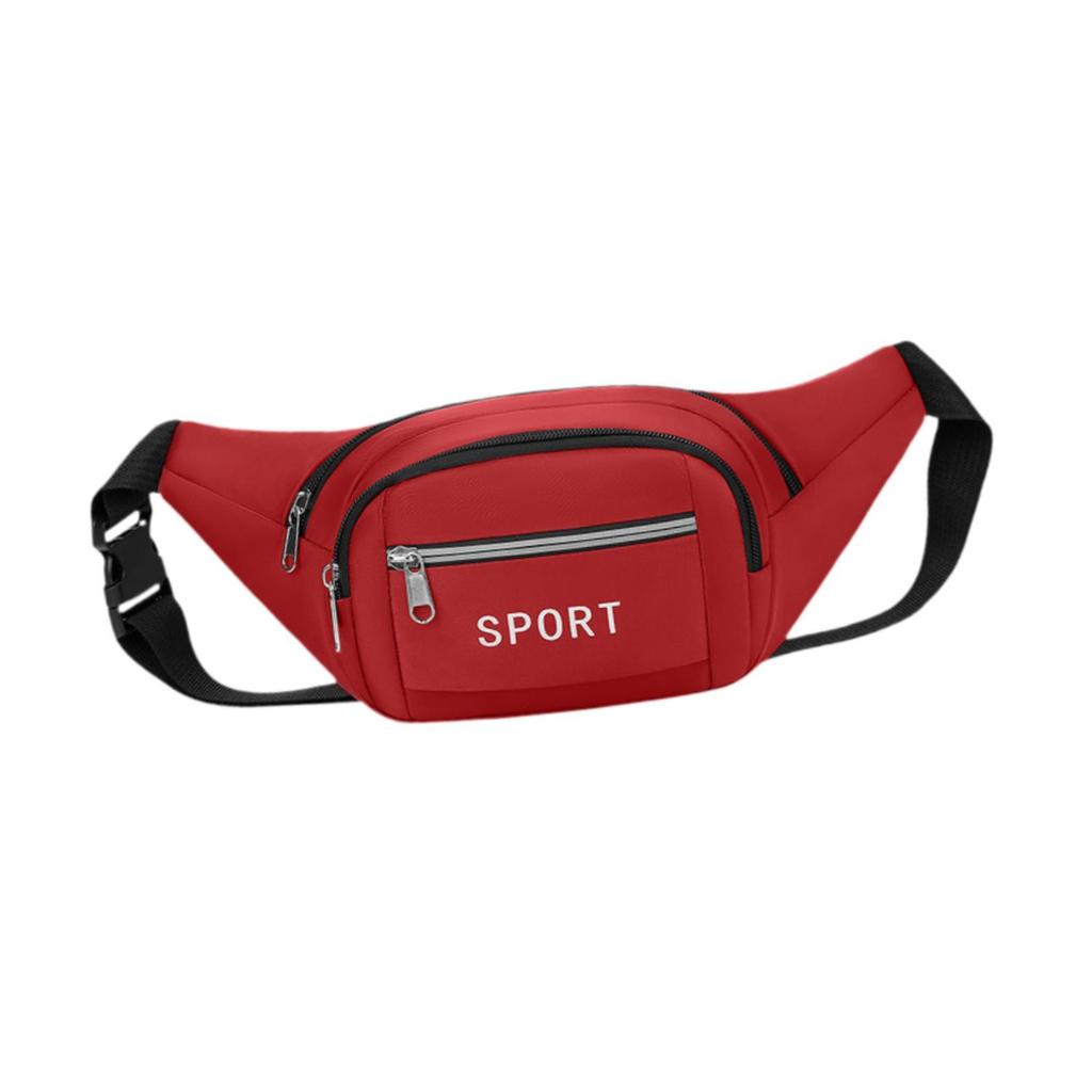 Men Fanny Pack Waist Bag Zipper Supplies Adjustable Strap Casual Shoulder Bag for Running Cycling Workout Outdoor Sports Travel