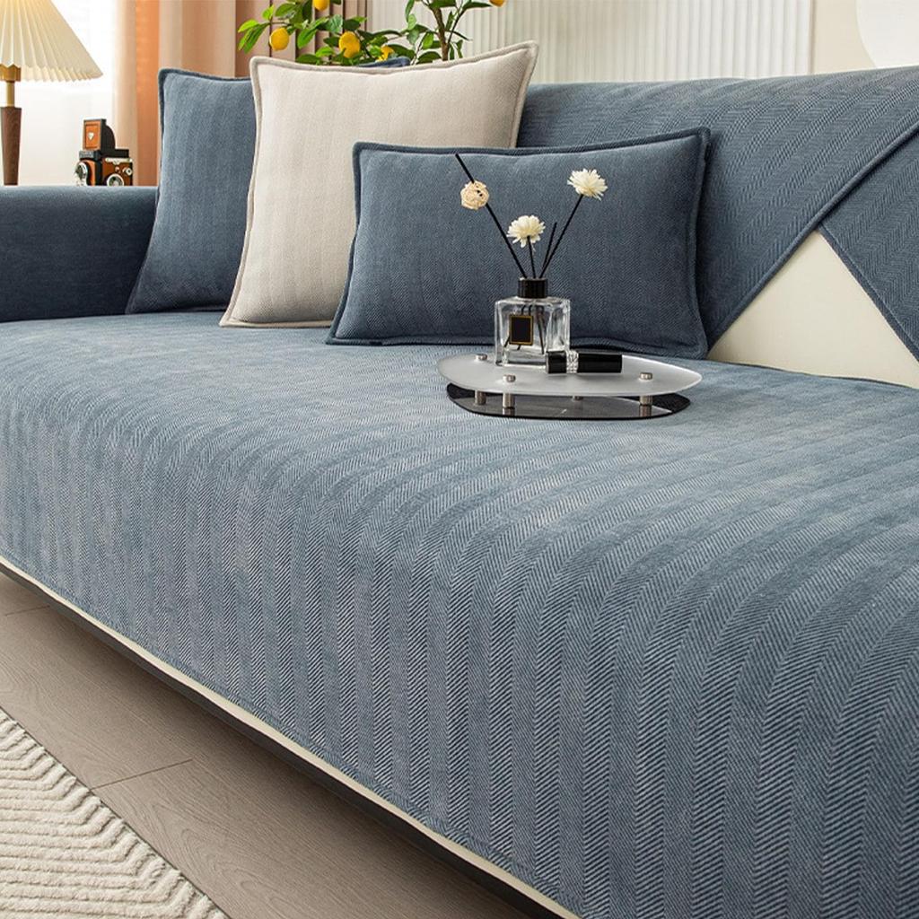 70*150cm Modern Minimalist Sofa Cushion, Four Season Universal Wabi Sabi Sofa Cover, Non Slip Solid Color Cushion Cover