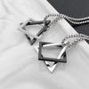 RUI RUI YU Geometry Interlocking Square Triangle Male Pendant for Men Zinc Alloy Modern Trendy Geometric Stacking Streetwear Necklace