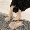 Mao Mao shoes women's autumn and winter velvet pearl non-slip bow Doudou shoes warm women's cotton shoes