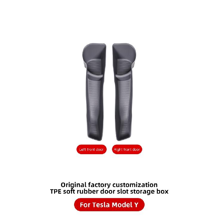 For Tesla Model Y 2022  Door Storage Organizer Box TPE Waterproof Material Car