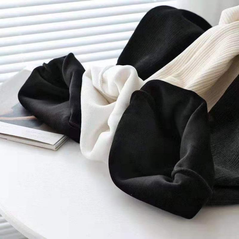 Velvet Thickened Chenille High Waisted Wide Leg Pants for Women, Loose Pocket Straight Leg Pants