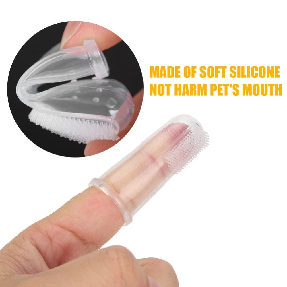 10pcs Stretch Finger Fit Cat Teeth Finger Brush Dog Teeth Clean Sleeve Home Teeth Routine
