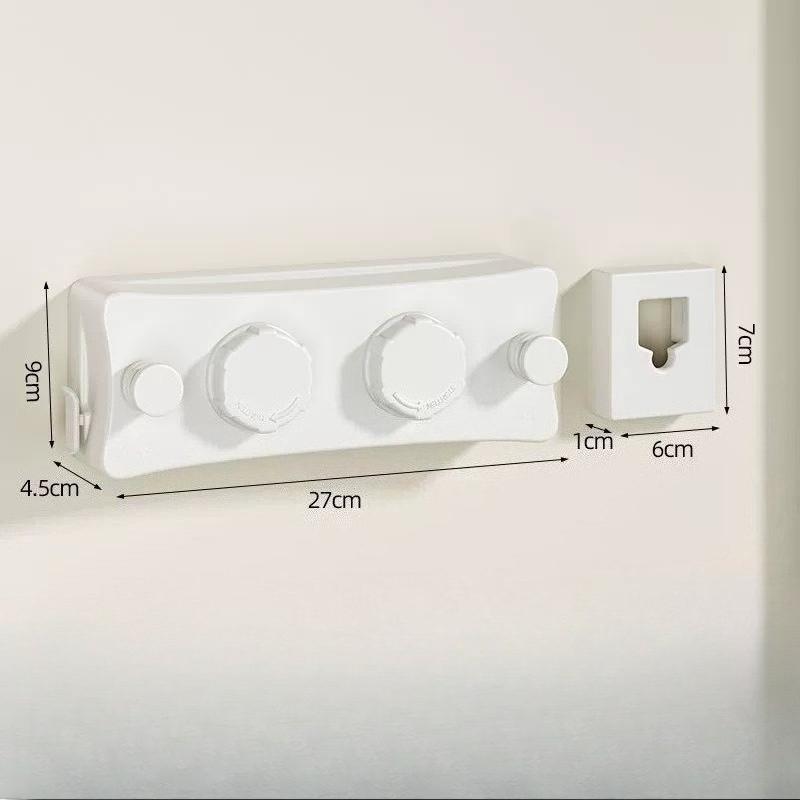 New Retractable Clothesline Double Line Retractable Wall Mounted Washing Clothes Hanger Laundry Balcony Invisible Drying Lines