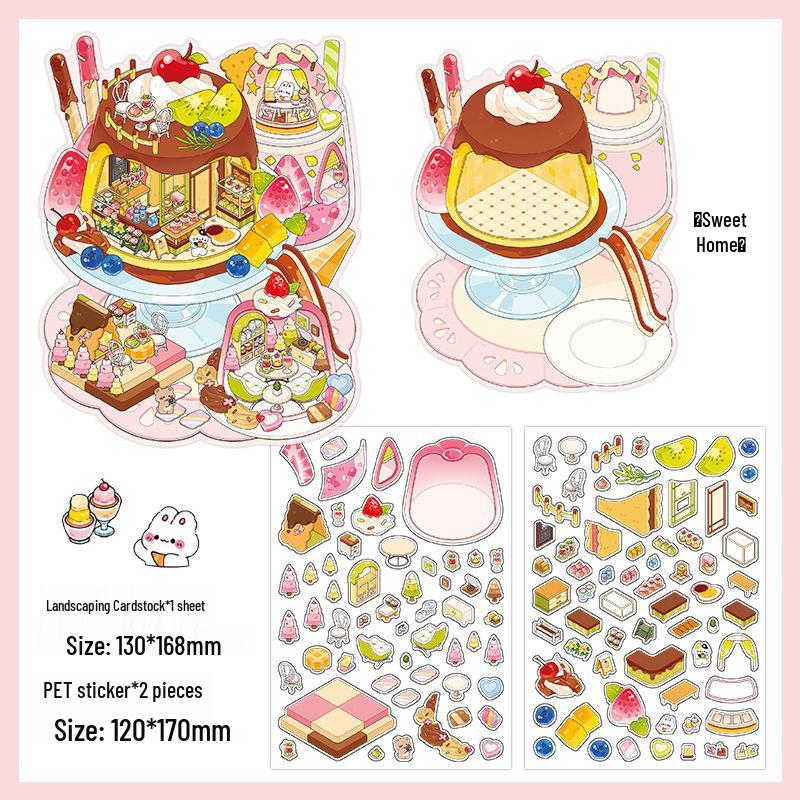 Infeel.Me 2.5D Scenery Stickers - 6th Edition Student Miniature Decoration Stickers