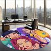 Huntrix (209) Round Office Rug Decorative Floor Rug for Office Bedroom Living Room and Home Space