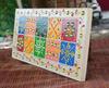 Hand Painted Indian Folk Art Panel with Mirror: Ethnic Wall Decor