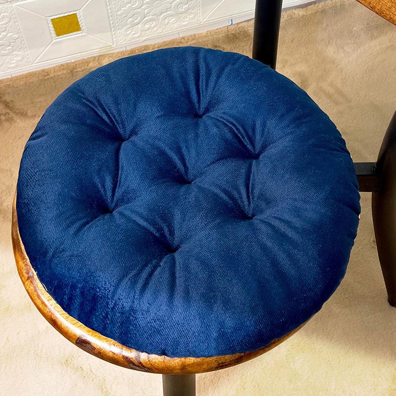 1pcs Solid Color Thickened Soft Plush Student Stool Cushion Circular Meditation Mats Square Living Room Floor Cushions Anti Slip Balcony Pads