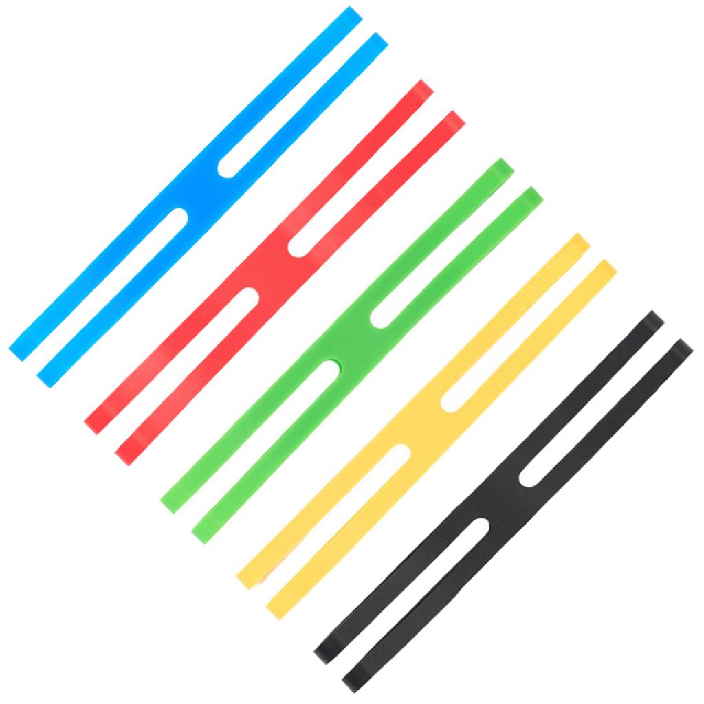 5Pcs Elastic Rubber Wrapping Bands for Wrapping Bag Wraps H Band Silicone Rubber Bands Assorted Color Rubber Bands