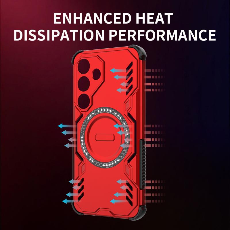 For Samsung Galaxy S25 Ultra 5G S25 Plus Heat Dissipation Case Magnetic Armor Back Cover Wireless Charging Protect Phone Cases