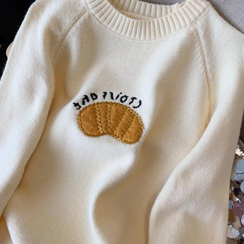 Sweater for Women Autumn Winter Thickened Pullover Warm Knitted Stretchy Long Sleeve Oversize Jumper Tops