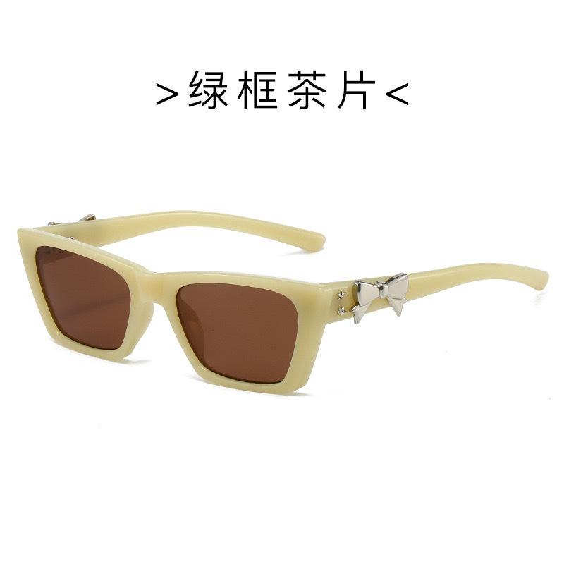 New Stylish Woman Sun Glasses Cat Eye Shape Bowknot Decoration Women'S Sunglasses  Female Sunglass