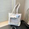 Fashion Transparent Shoulder Bag Women's 2025 New Versatile Simple Large-capacity Tote Bag, Foreign Style Student Backpack Tide