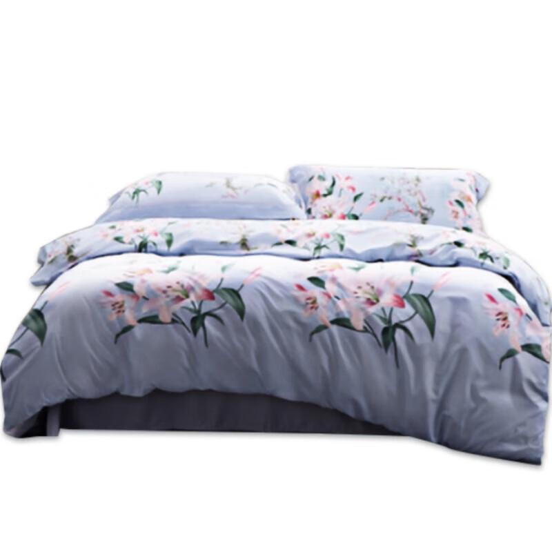 Spring Lily Sateen Cotton 4-Piece Bedding Set
