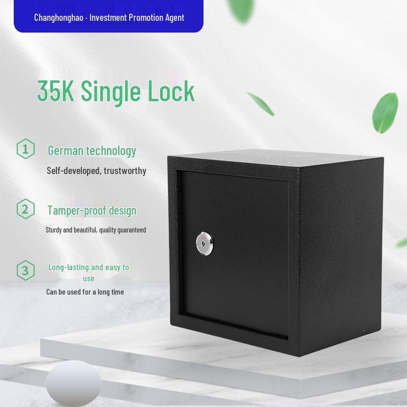 35K All-Steel Anti-Pry Mechanical Hotel Mini Safe with Single Lock 350x350x260