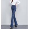 Autumn Winter New Thicken Warm High WaistFlare Pants Slim Casual Denim Pants for Women Pants Elastic Vintage Streetwear Women's
