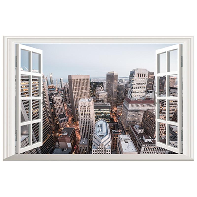 Multiple Styles City Landscape Mural For Home Decoration Aesthetic Rooms Window Art Tower Of London View Vinyl Wall Stickers