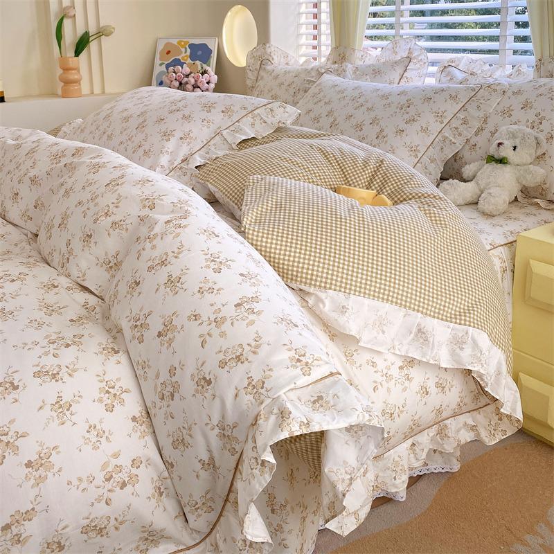 

Bonenjoy 1 шт. Пододеяльник 100% хлопок Покрывало на одеяло Цветочный стиль Постельное белье Чехол для одеяла Комната для девочки Покрывала (Нет наволочки) Single 150x200cm 1pc