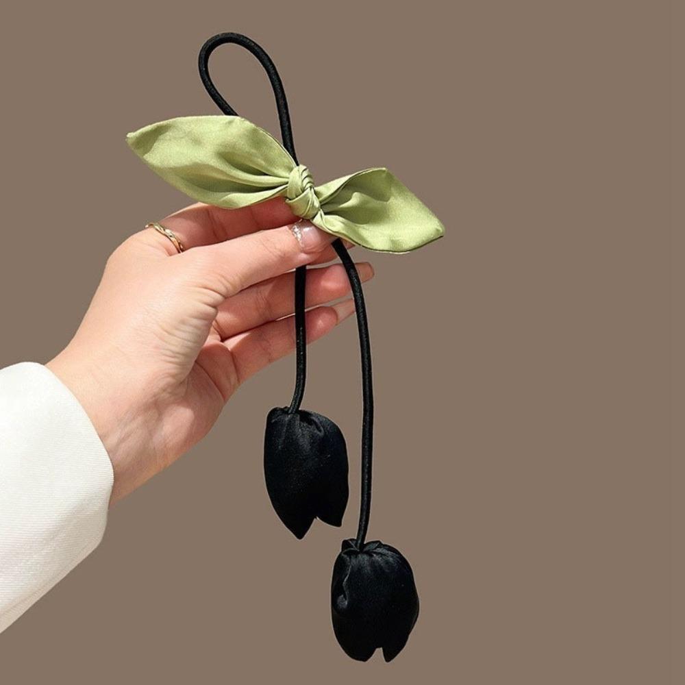 Stoff Kopfschmuck Elastisches Haarband Süße Quasten Haargummi Neu Tulpen Haarband Frauen Mädchen