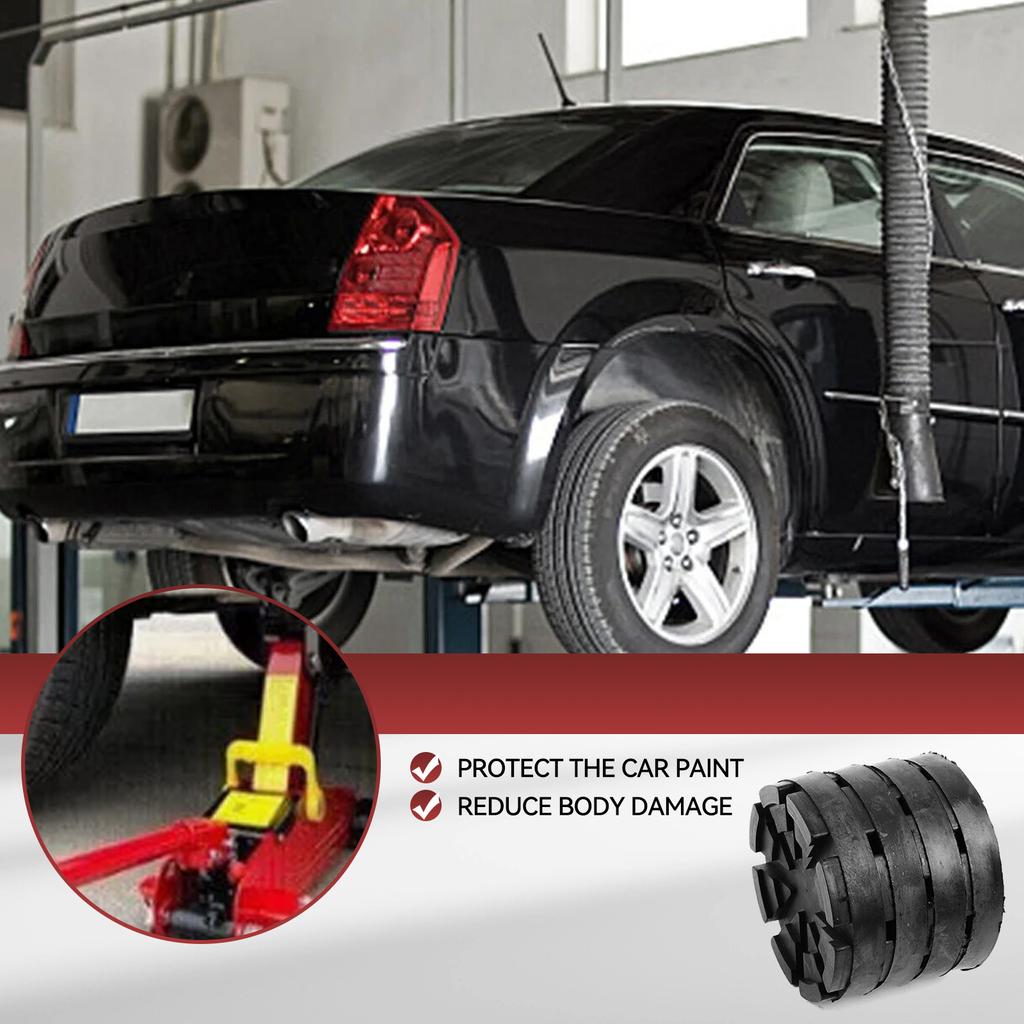4 Stück Gummipads für Wagenheberständer, 125 mm Durchmesser, Gummipads für Wagenheber, Rahmenschutz, Adapter, Wagenheberwerkzeug, Zubehör